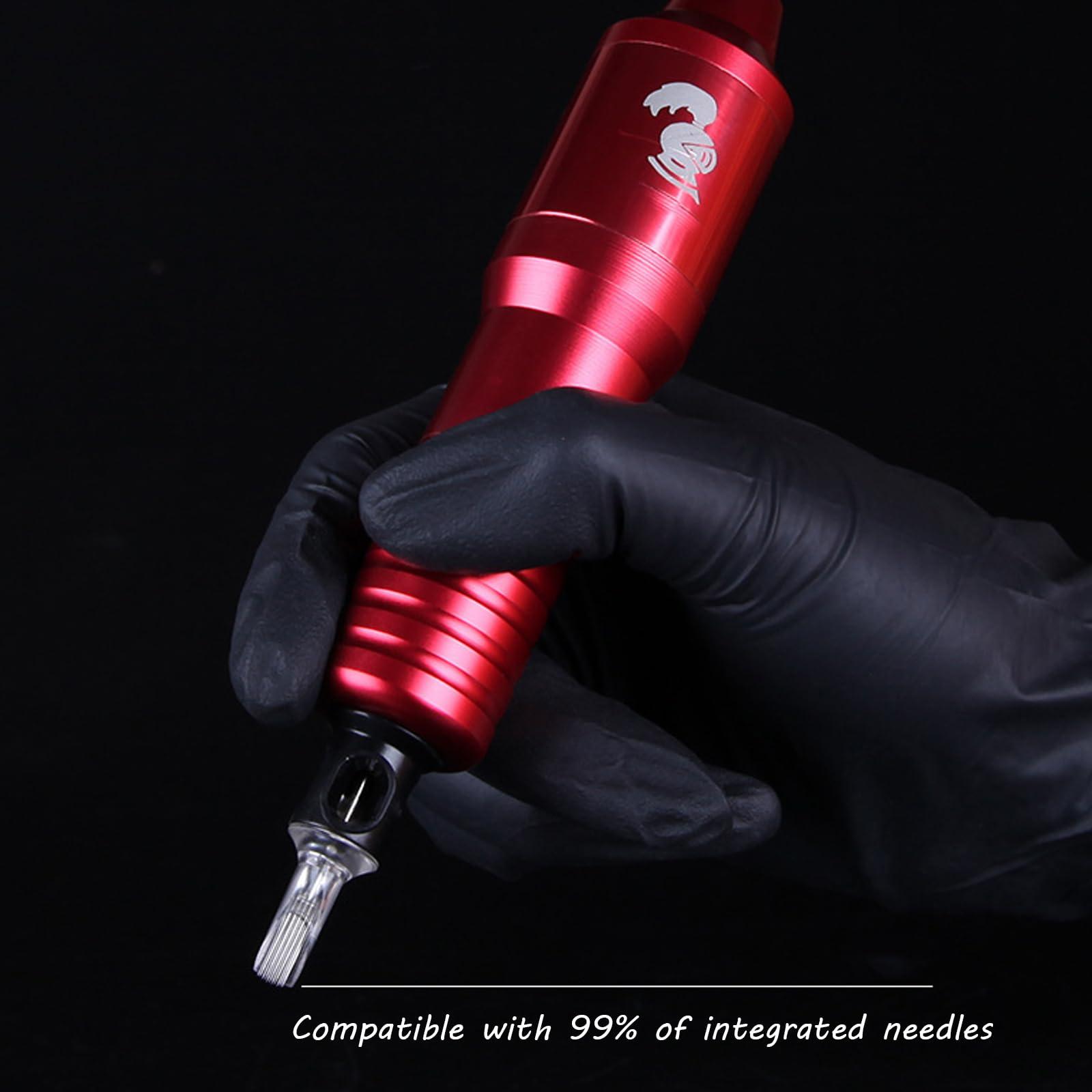 ROCILA Tattoo Pen, Tattoo Equipment Rotary Tattoo Machine Tattoo Kit Tattoo Equipment Supplies Professionals And Beginners (Ink Not Included),Red