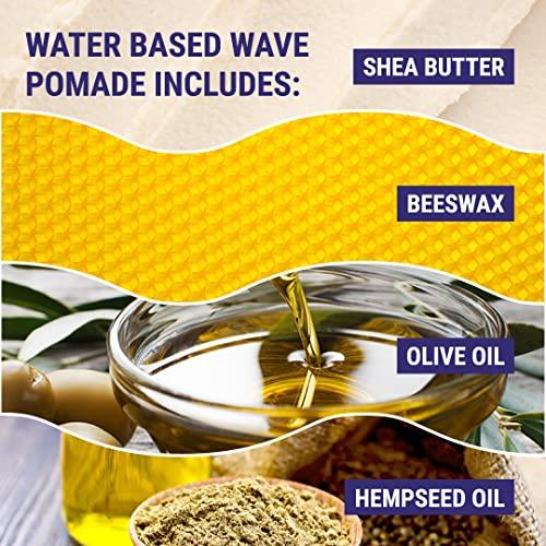OCEAN VIEW DEEP WAVES POMADE OCEAN VIEW DEEP WAVES POMADE Butter Love (All Natural Wave Grease w/Shea Butter 4oz) and Ocean View Pomade (Water-Based pomade 4 oz) for 360 Wave Training and Wolfing, Strong Hold, Easy Wash
