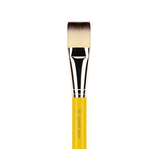 BDELLIUM TOOLS Bdellium Tools Professional Makeup Brush - Studio Series 365 Square Mask - With Soft Synthetic Fibers, For Applying Face Masks (Yellow, 1pc)