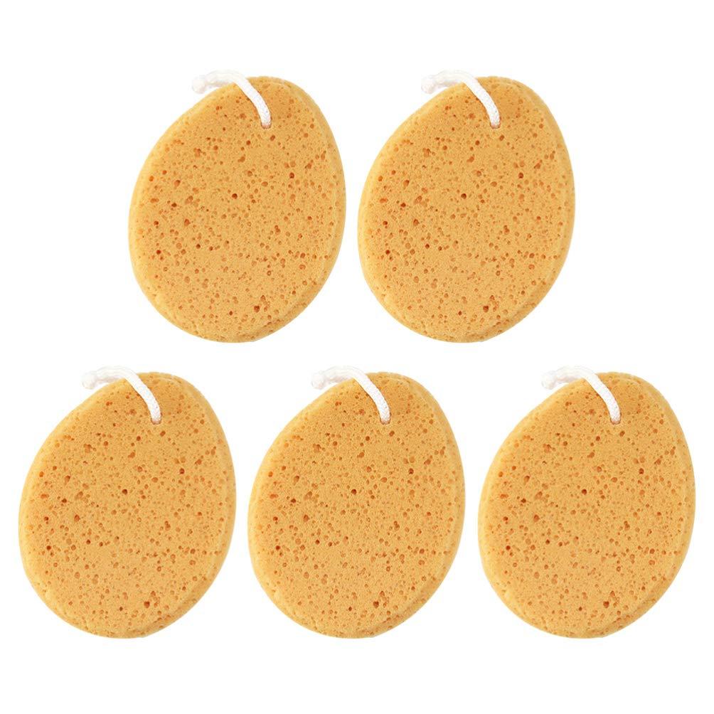 Healifty Healifty Bath Sponge Bath Balls Soft Honeycomb Durable Hanging Rope Oval Shaped Shower Ball Shower Sponge Body Cleansing Sponge for Men Women Bathroom Supplies 5PCS