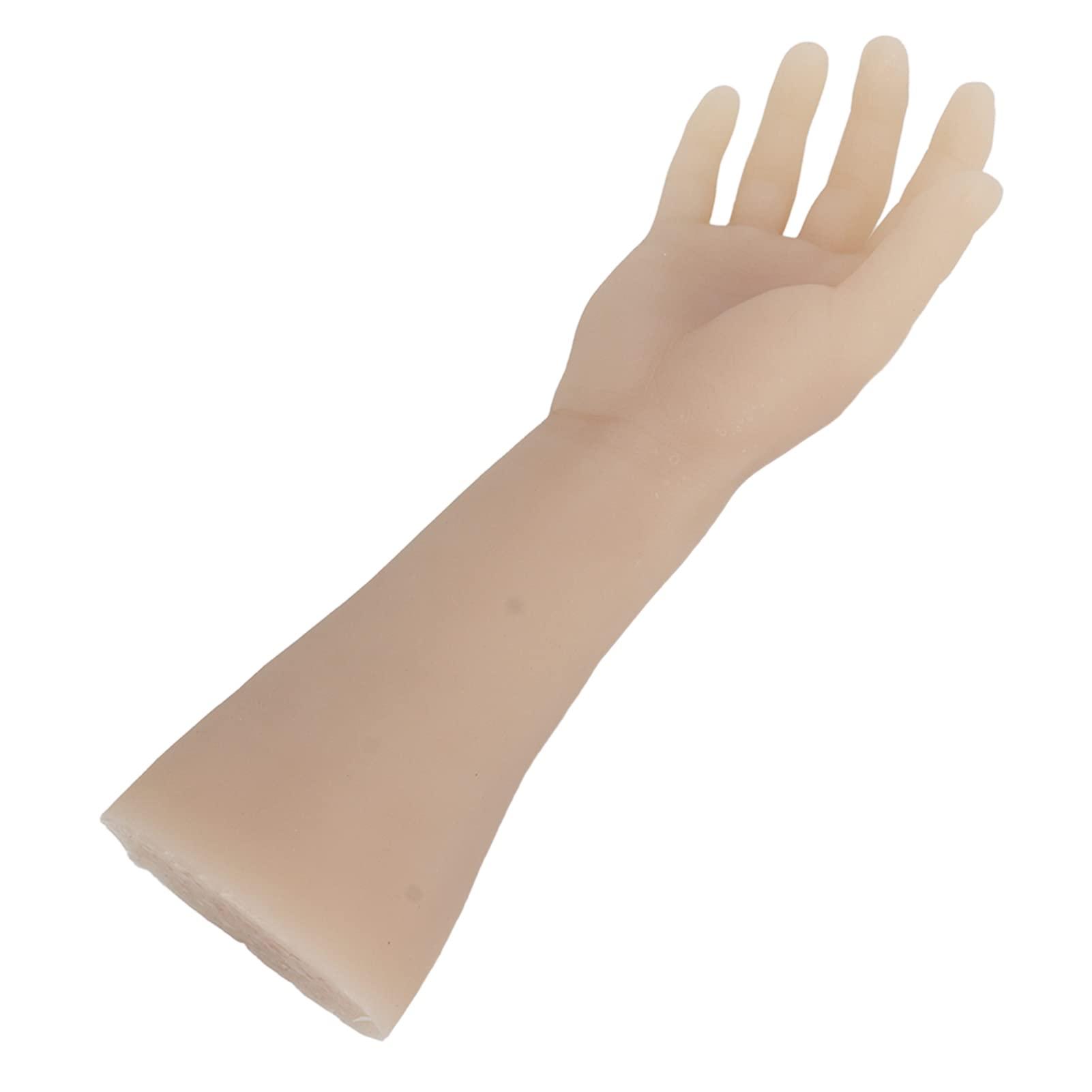 Pongnas Tattoo Practice Arm, Realistic Silicone Displaying Tattooing Training Arm for Shop (Right Hand)