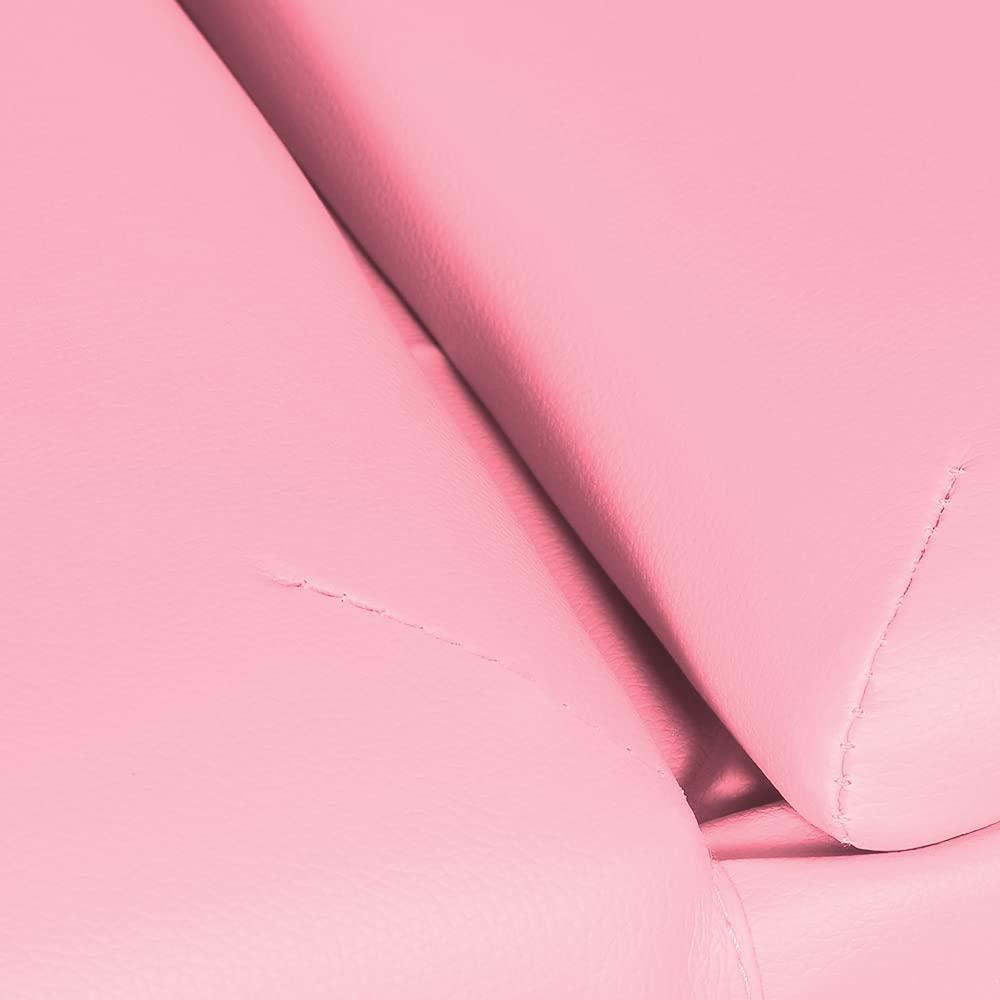 RICA-J RICA-J Massage Table, 3 Folding Height Adjustable Massage Bed, Portable Wood Leg PU Leather Massage Table with Ergonomic Headrest & Face Hole (Pink)