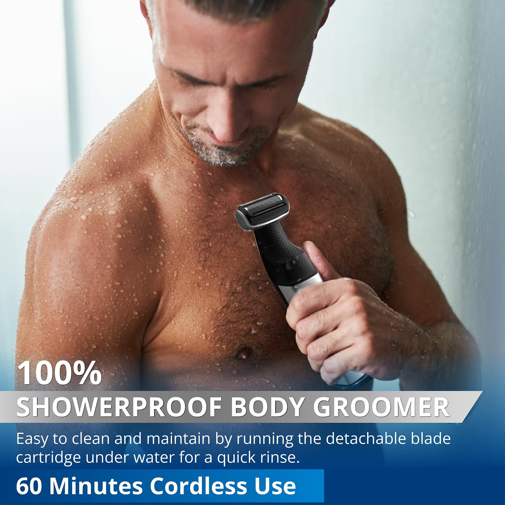 PHILIPS Philips Norelco Body Groomer Series 5000 Body Shaver, Body Hair Trimmer for Men, Showerproof Manscaping Groin Trimmer for Men
