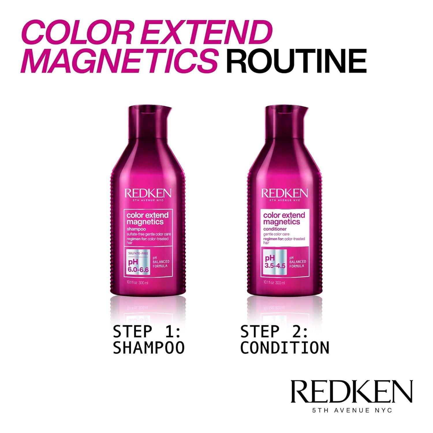 REDKEN Redken Color Extend Magnetics Shampoo | For Color-Treated Hair | Gently Cleanses & Protects Color | With Amino Acid | Sulfate-Free | 10.1 Fl Oz (Pack of 1)