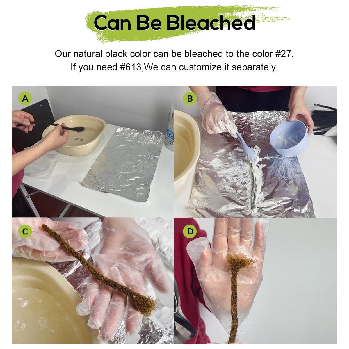 Sangtok 50 Locs 0.6cm Thickness 100% Human Hair Dreadlock Extensions, 10" Handmade Permanent loc Extensions for Black Men and Women