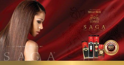 SAGA MilkyWay Saga Gold Remy 100% Human Hair Weave - Remy Yaky, 10, 4/30