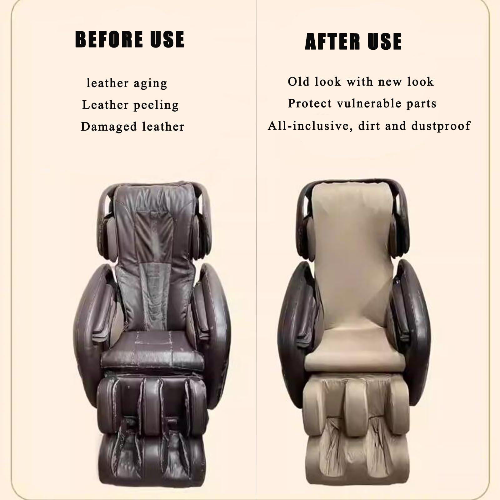 PHASFBJ PHASFBJ Massage Chair Full Body Cover,Waterproof Dust Proof Recliners Covers for Cat and Dog Scratch Proof Stretch Protectors Machine Washable,Black,Package 3