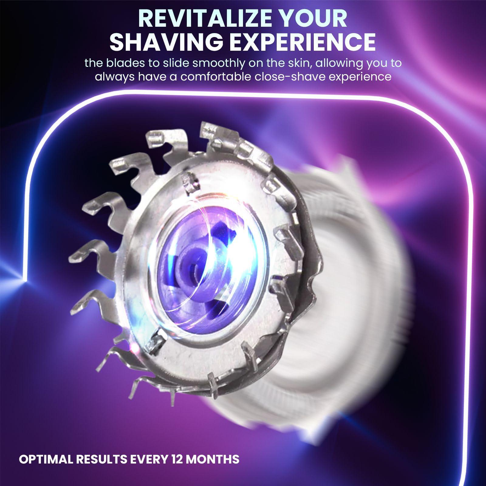 Golden Lotus Creations Golden Lotus Creations HQ8 Replacement Heads, Compatible with Philips Norelco Aquatec Electric Shaver Razor Series, HQ8, AT880, PT730, Philips Norelco HQ8 Replacement Heads, 3PCs