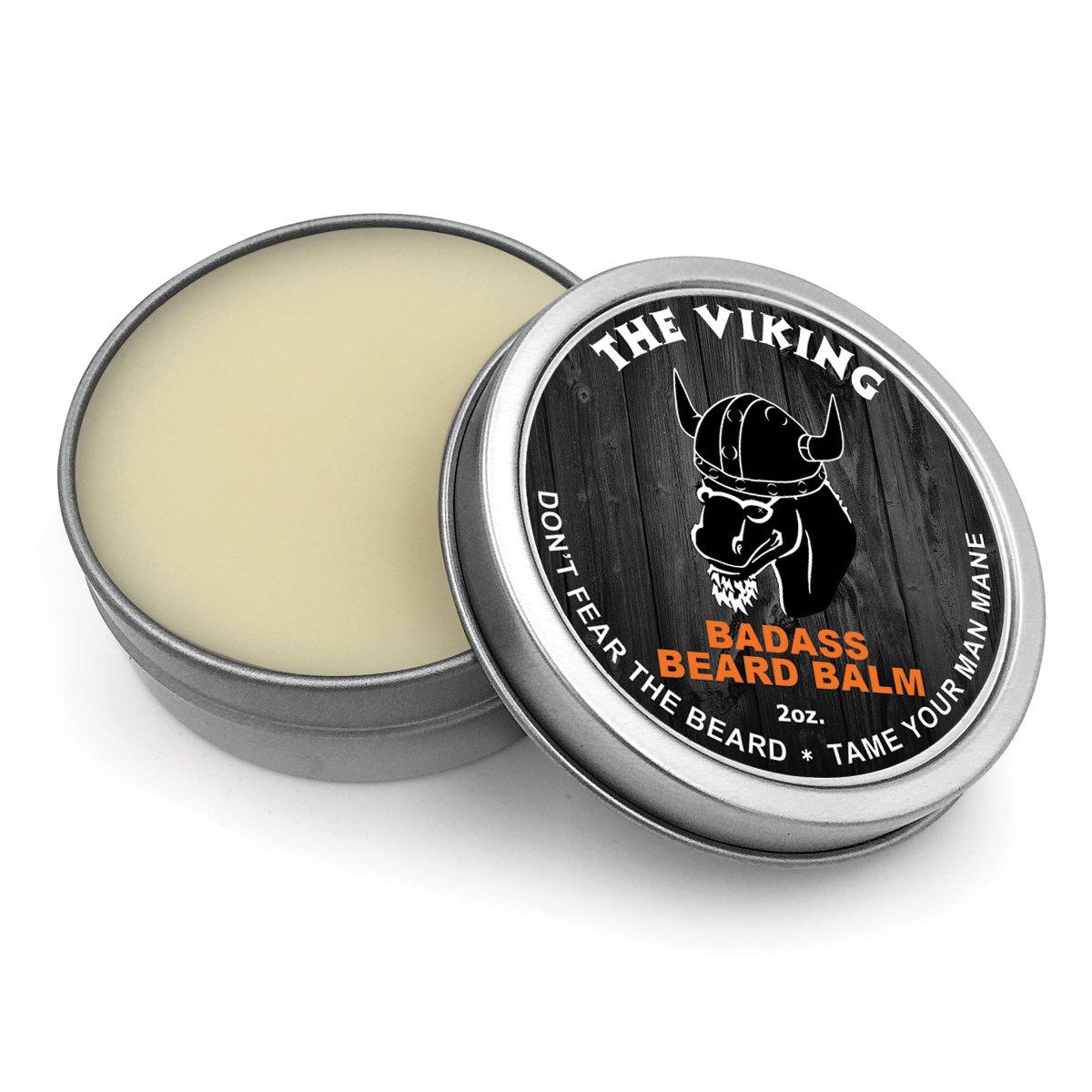 Badass Beard Care Badass Beard Care Balm For Men - The Viking Scent, 2 Ounce - All Natural Ingredients, Keeps Beard and Mustache Full, Soft and Healthy