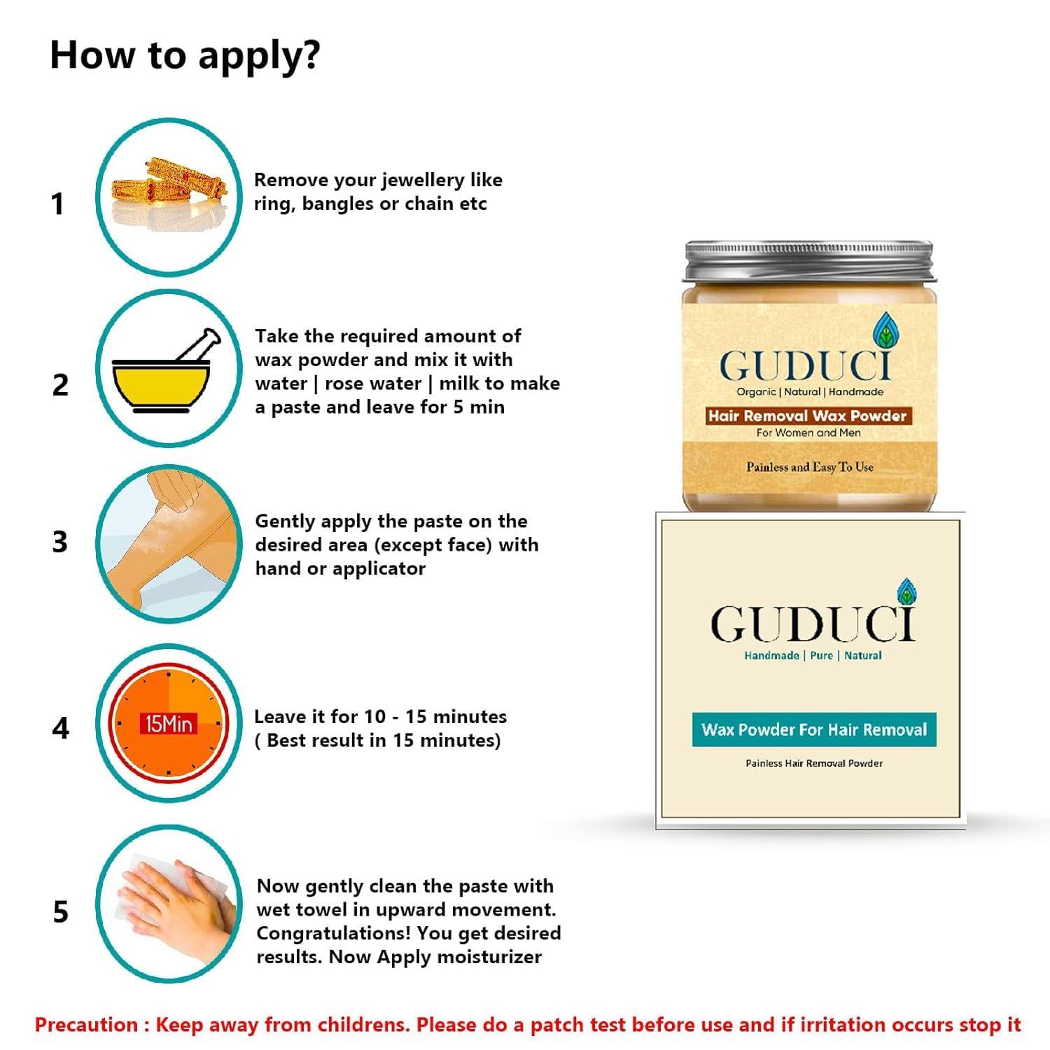 Generic Wax Powder for Hair Removal | Hair Removal Wax Powder for Women Men Whole Body | Instant Painless No Smell No Side Effects Facial Hair Remover Powder