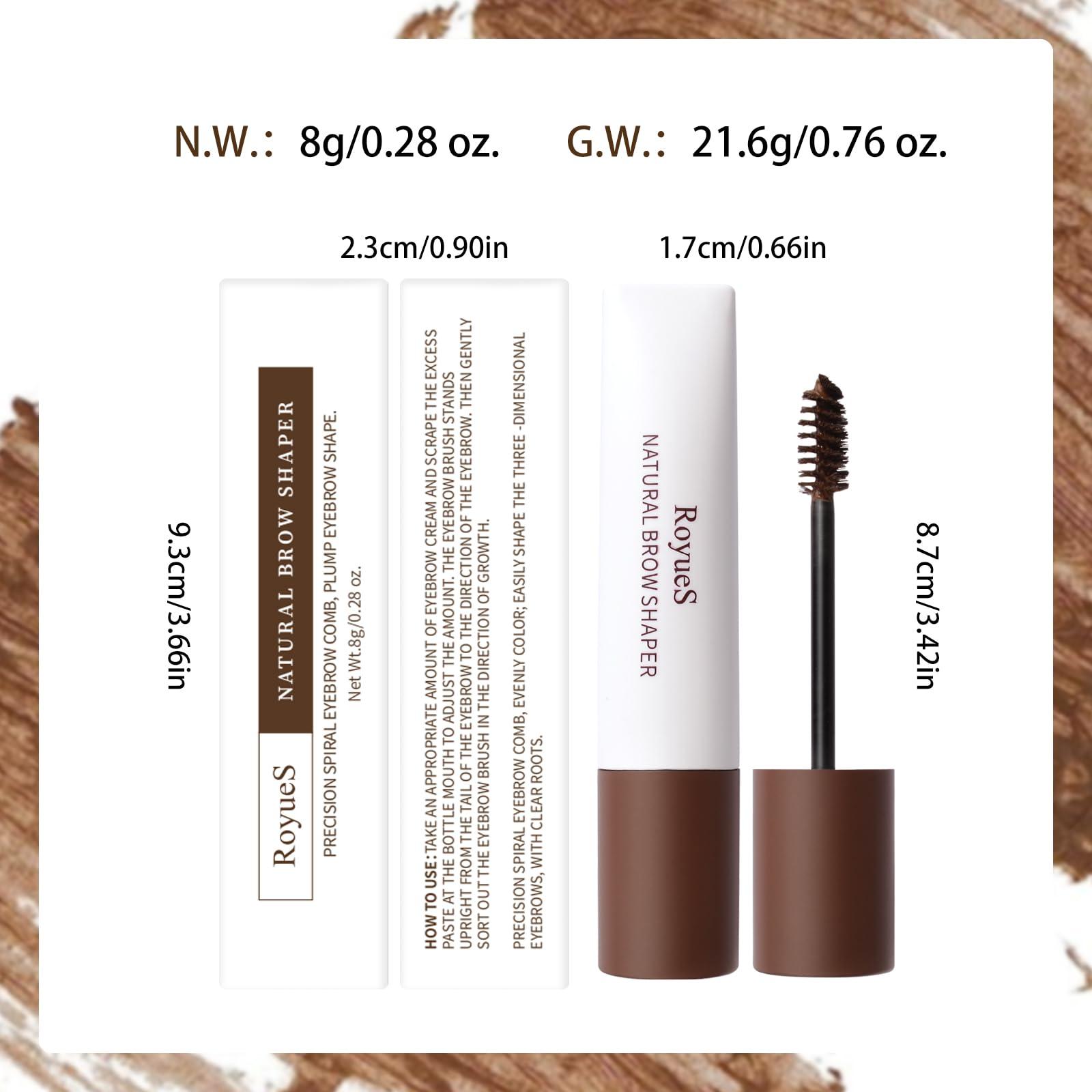 AKARY AKARY Eyebrow Gel Waterproof Grey Tinted Eyebrow Mascara, Natural Thickening Brow Shaper Instant Wild Eyebrow Shaping Makeup Gel, Long Lasting Volumizing Quickly Fixing Eyebrow Makeup, 03 Natural Grey