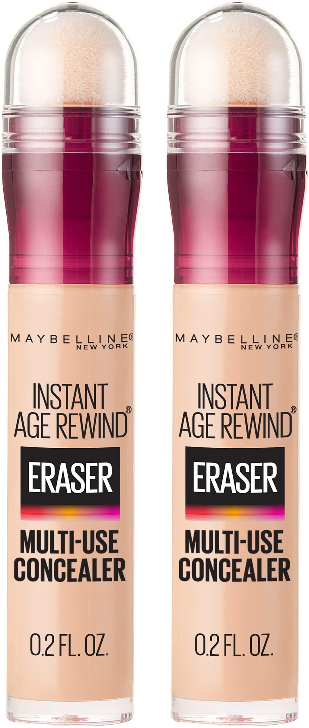MAYBELLINE Maybelline Instant Age Rewind Eraser Dark Circles Treatment Multi-Use Concealer, Light, 0.2 Fl Oz, 2 Count