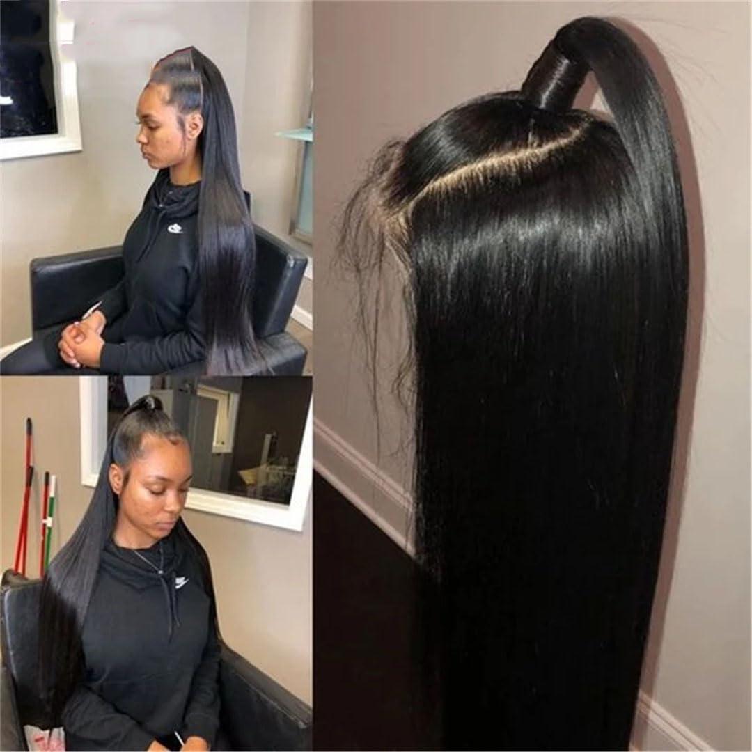 Generic 360 Lace Wig Pre Plucked With Baby Hair 250 Density Straight Lace Front Wig 360 Full Lace Wig Human Hair