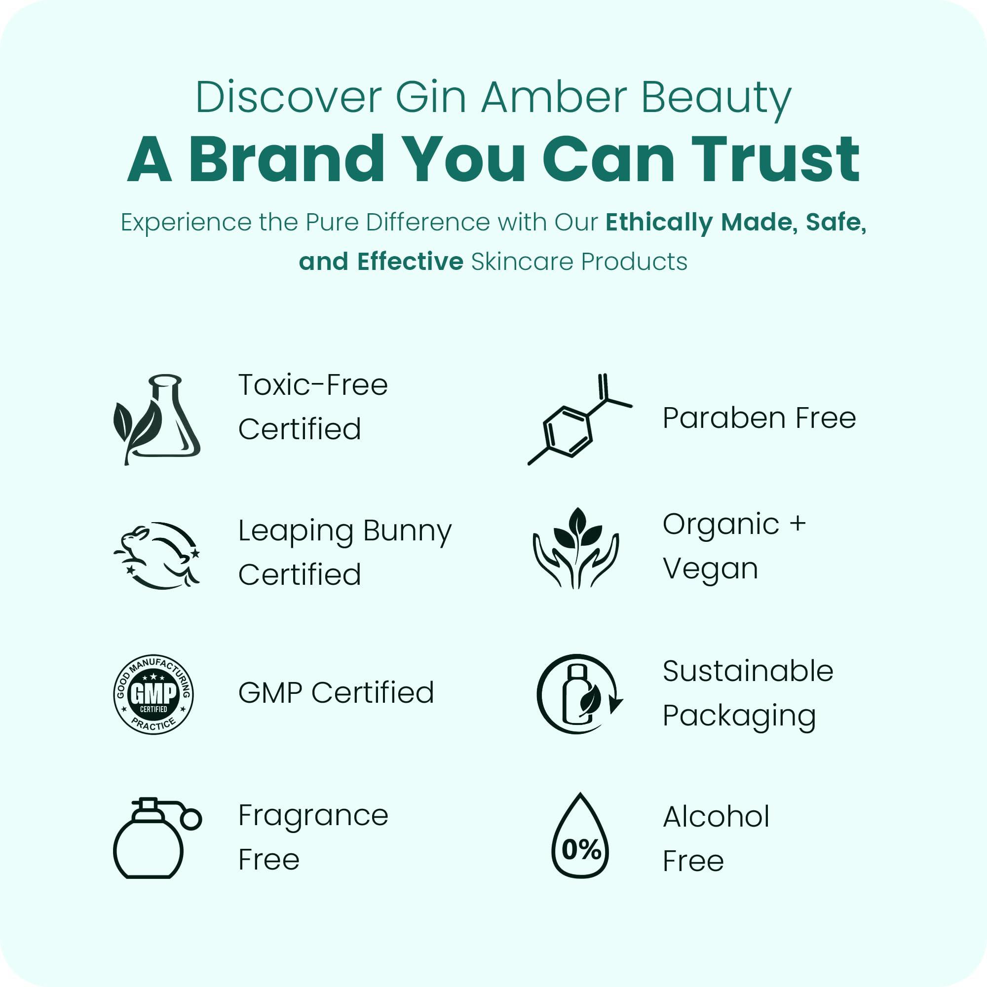 Gin Amber Gin Amber Dermaroller (0.25mm) - 192 Real Individual Needles, Microdermabrasion Device for Skin Care, Serum Absorption with Microneedling, Safe and Painless Revitalizer Tool, Hygienic Case