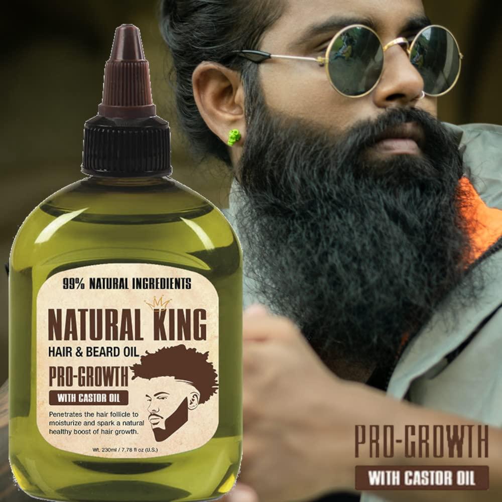 SFC Natural King Pro-growth Castor Hair & Beard Oil 7.1 oz and 2.5 oz. Travel Size (2-PC Set)