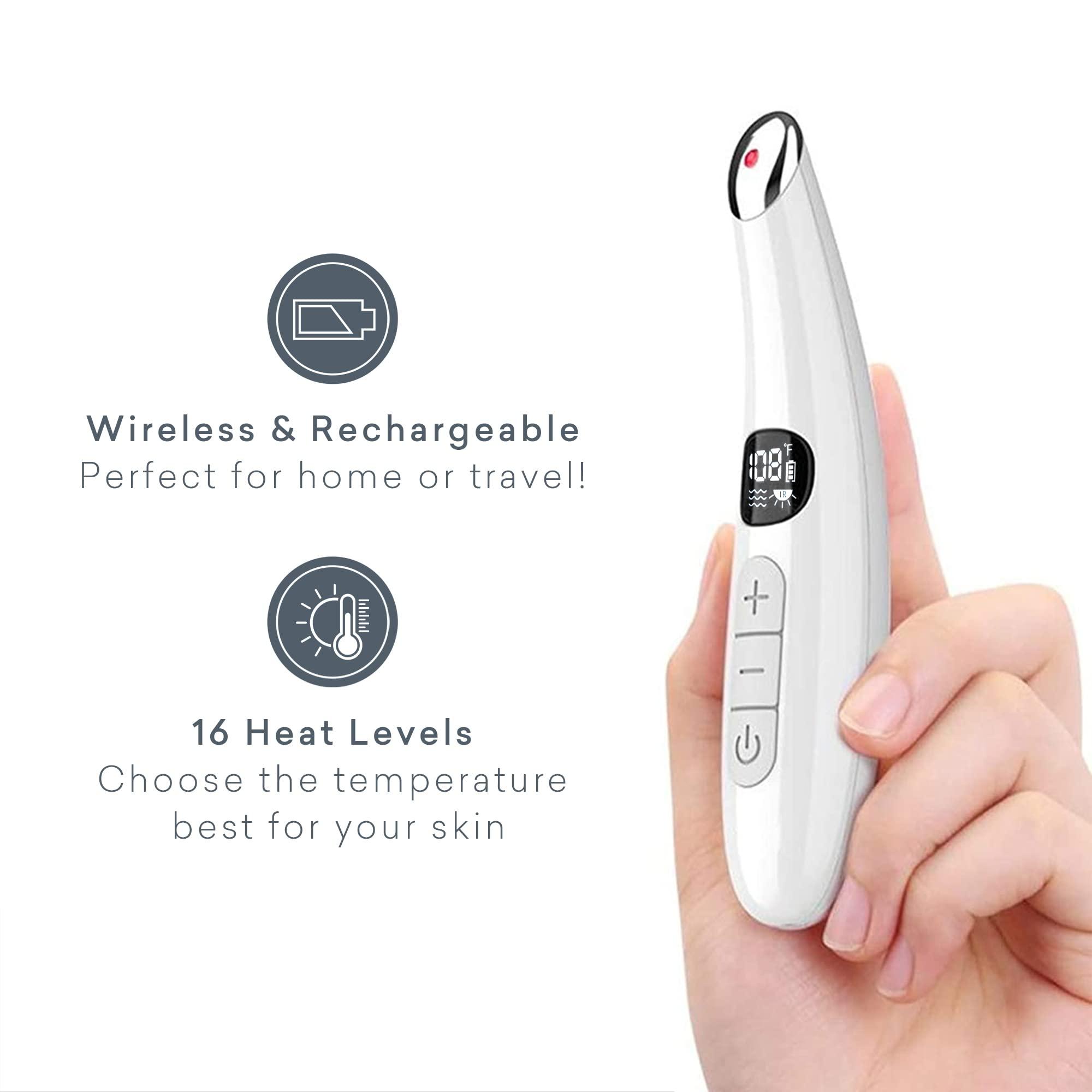 Lumina NRG 3-in-1 Eye Massage Wand - Reduce Fine Lines, Dark Circles & Inflammation - Improve Skin Elasticity & Blood Flow | Lumina NRG