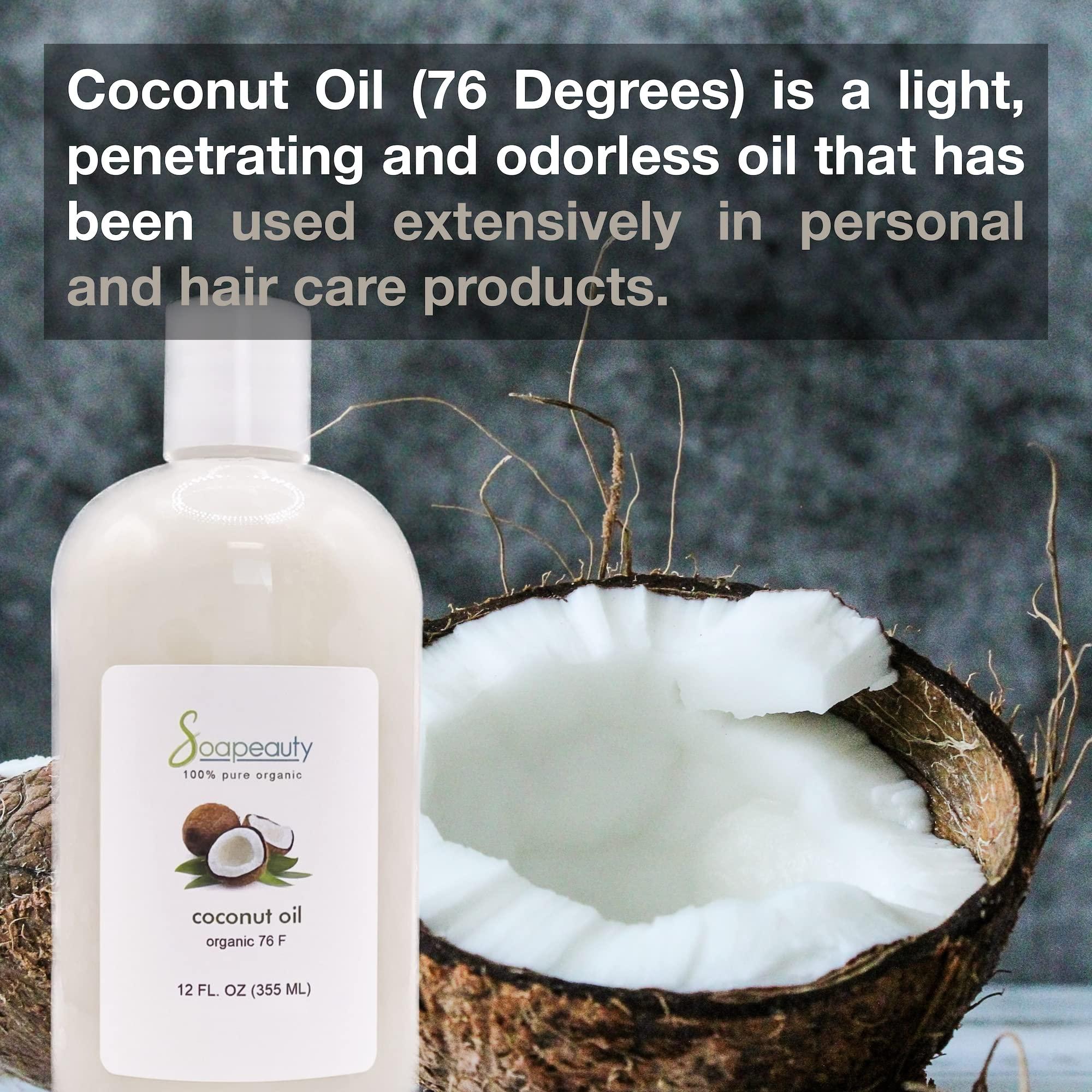 Soapeauty Coconut Oil 76 Degree by Soapeauty | Cold Pressed | Natural Carrier Oil for Candle Making & Soap Making, Face, Skin Care, Hair Care | 7 lbs