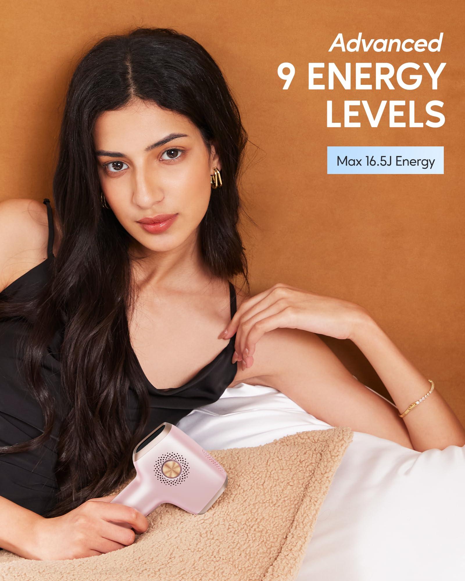 INNZA INNZA Laser Hair Removal with Ice Cooling Care Function for Women Permanent,999,999 Flashes Painless IPL Hair Remover, Hair Removal Device for Armpits Legs Arms Bikini Line