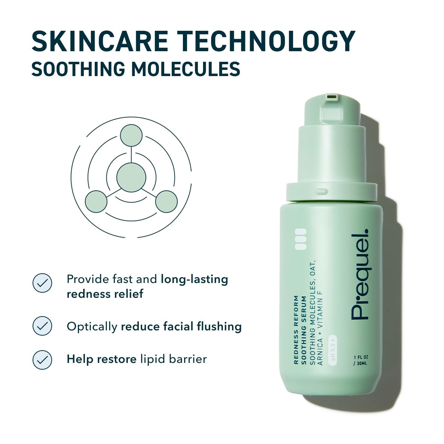 Prequel Prequel Skin - Redness Reform Soothing Serum - Reduce Skin Irritation - Soothing Molecules, Arnica, Oat, Vitamin F Serum - 1 Fl Oz
