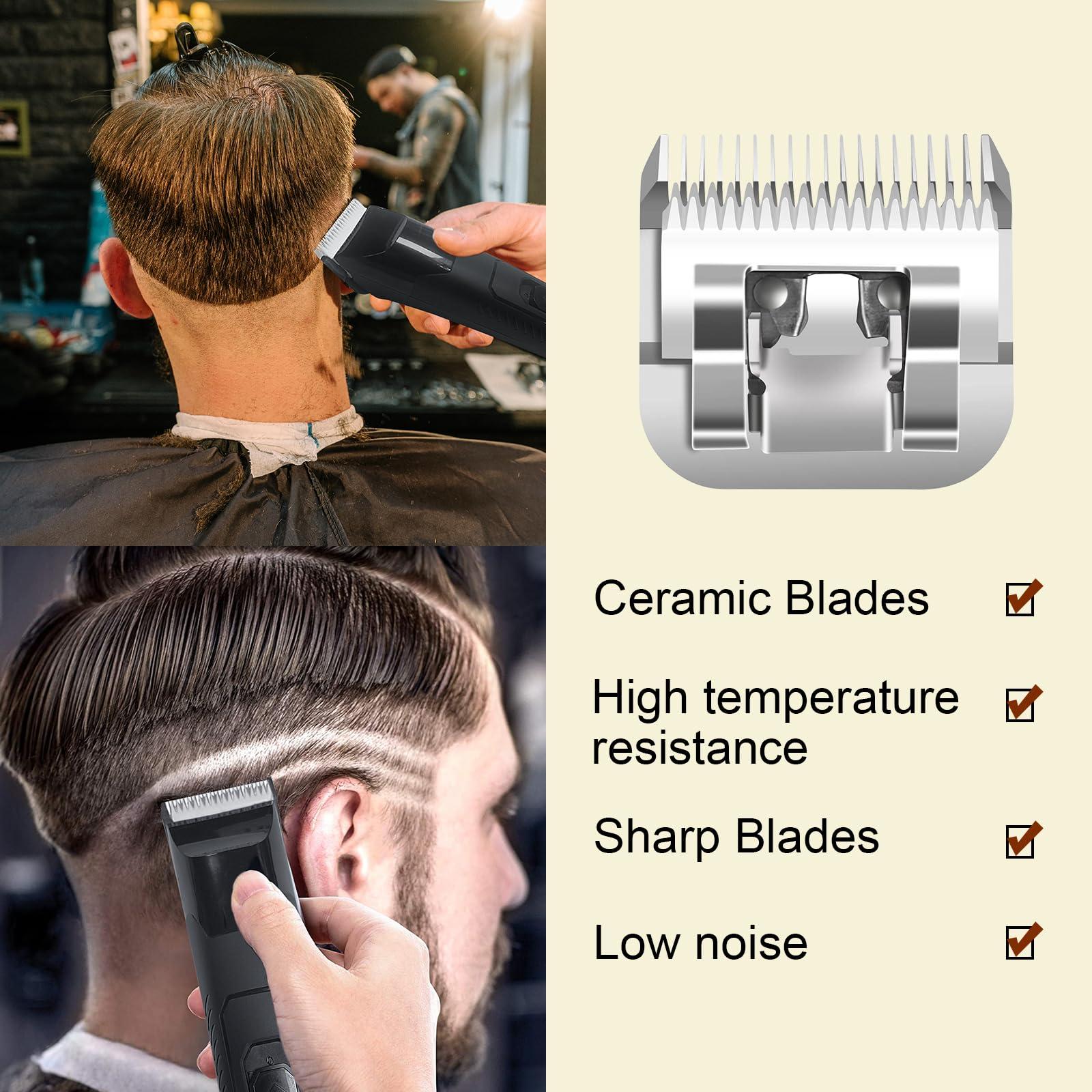 YAZIYIR 5 Sets Combination Professional Detachable Replacement Ceramic Blades. Compatible with Oster Classic 76/Power Pro/Power-Teq/Star-Teq Clipper. Compatible with Ainds Clippers. (0.5~9.5mm).