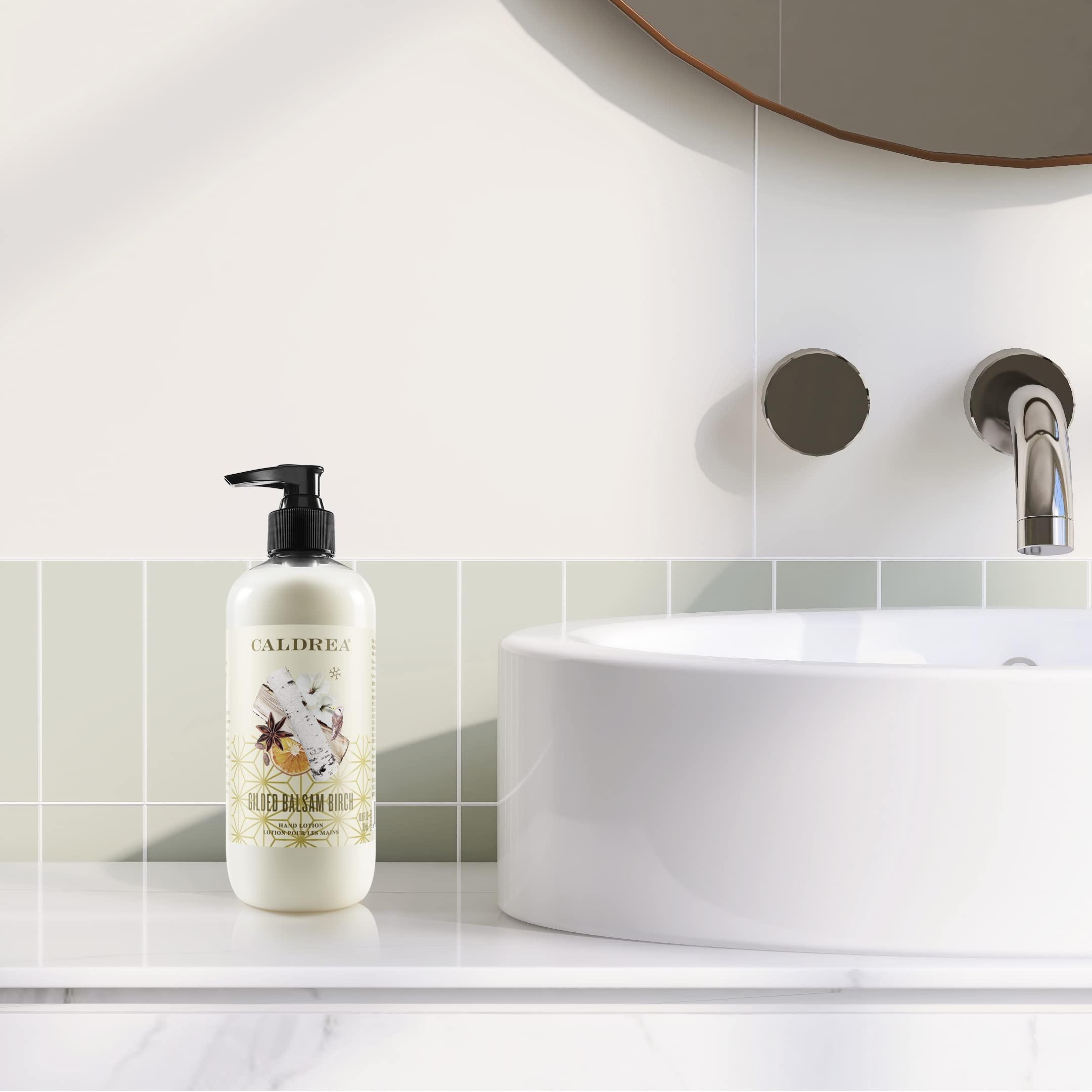 Caldrea Caldrea Hand Lotion, For Dry Hands, Made with Shea Butter, Aloe Vera, and Glycerin and Other Thoughtfully Chosen Ingredients, Gilded Balsam Birch Scent, 10.8 oz
