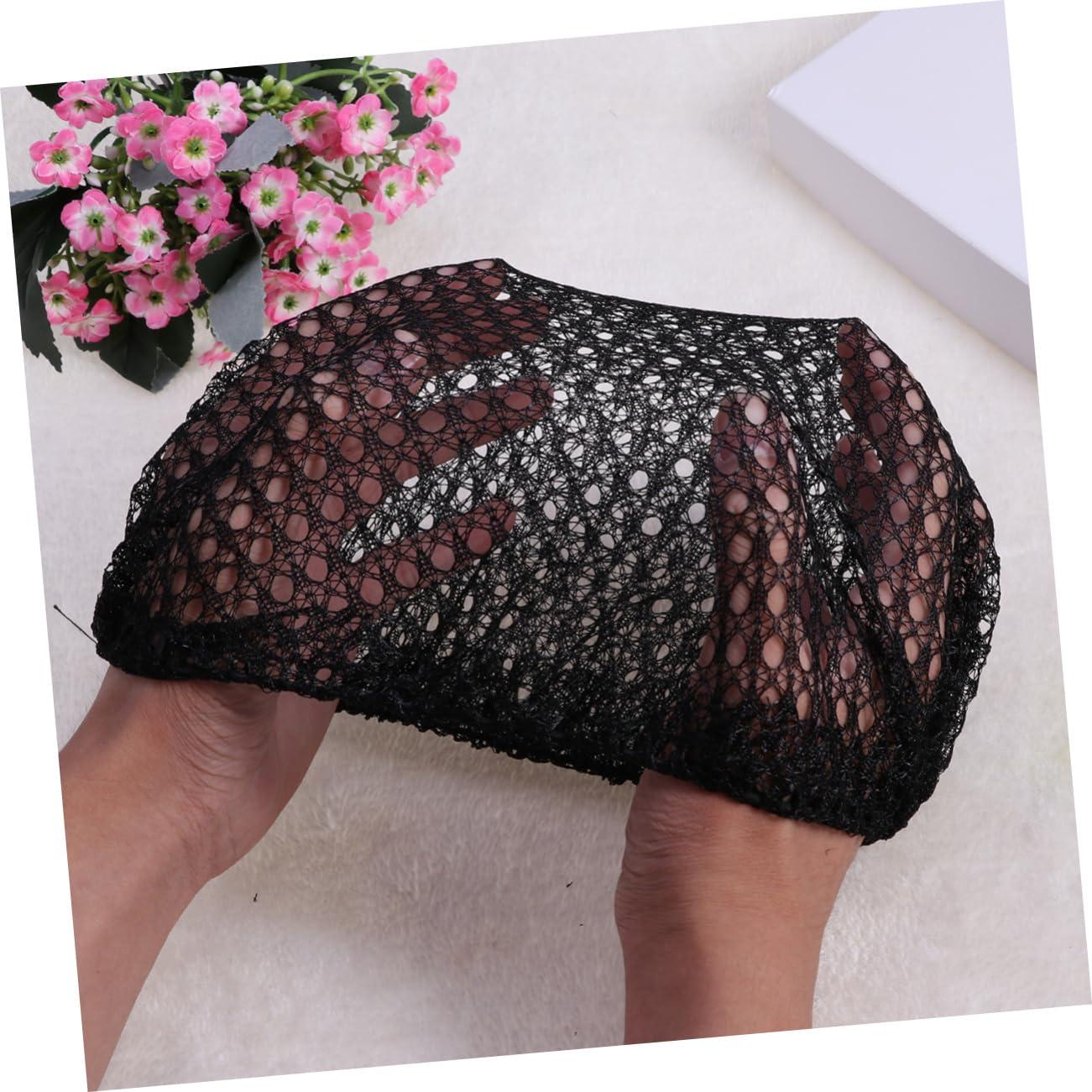 FOYTOKI FOYTOKI 12 Pcs Hair Nets Hair Cover Mesh Heavy Duty Slumber Net with Chin Strap Nighttime Hairnet Heavy Duty Elastic Hairnets Covers Sleeping Cap Hairnet Cap Mesh Cap