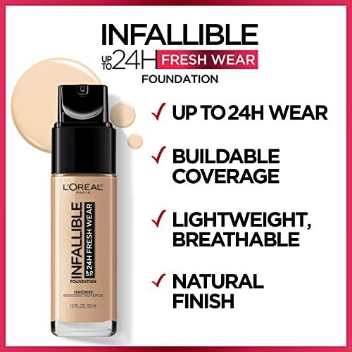L’Oréal Paris L'Oreal Paris Makeup Infallible Up to 24 Hour Fresh Wear Foundation, Radiant Sand, 1 fl; Ounce (Pack of 2)