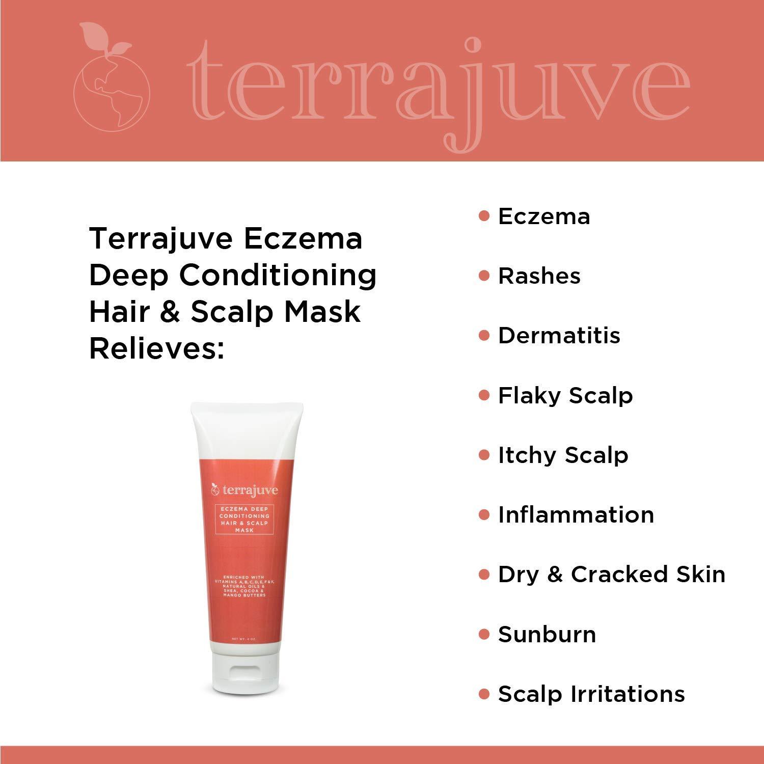 Terrajuve Terrajuve Psoriasis Hair and Scalp Mask Conditioner, Natural Moisturizer, Soothing Lotion for Dry, Itchy, Red, Scaly, Flaky Skin, Safe for Babies, Lasting Relief, Pure, Organic, Made in USA