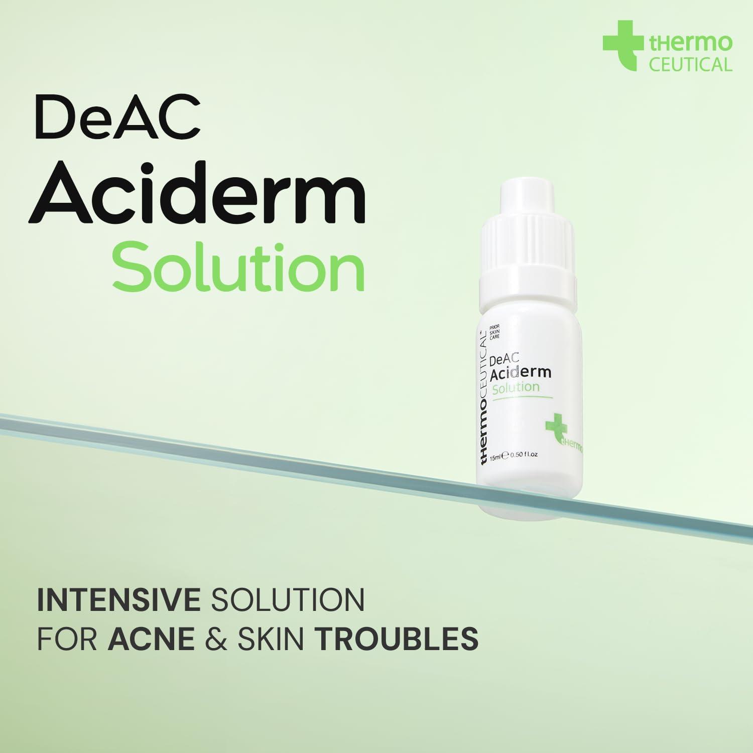 tHermoCEUTICAL tHermoCEUTICAL DeAC Aciderm Solution - Acne Skin Care, Sebum & Dead Skin Cells Control, Pore Reduction, Acne Grade Down, Skin Trouble Treatment, Fast Absorbing 0.5 fl.oz
