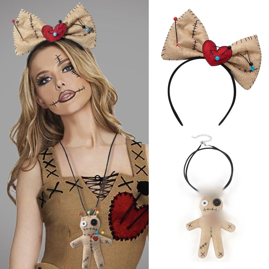 JSGHGDF JSGHGDF Masquerades Costume Bows Headband Necklace Adult Theme Party Subcultures Hairhoo