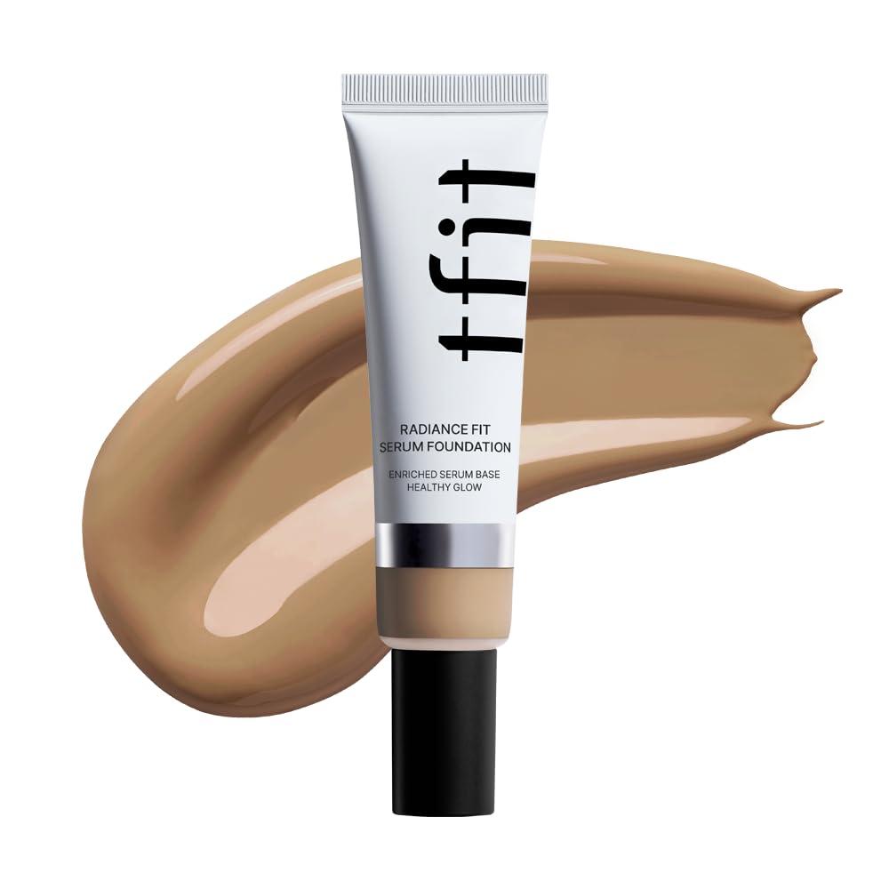TFIT TFIT Radiance Fit Serum Foundation - Flawless Coverage, Dewy finish, Long-lasting, Lightweight, Korean Makeup,1.05 Oz. (W04 Buff, 1.05 Oz.)