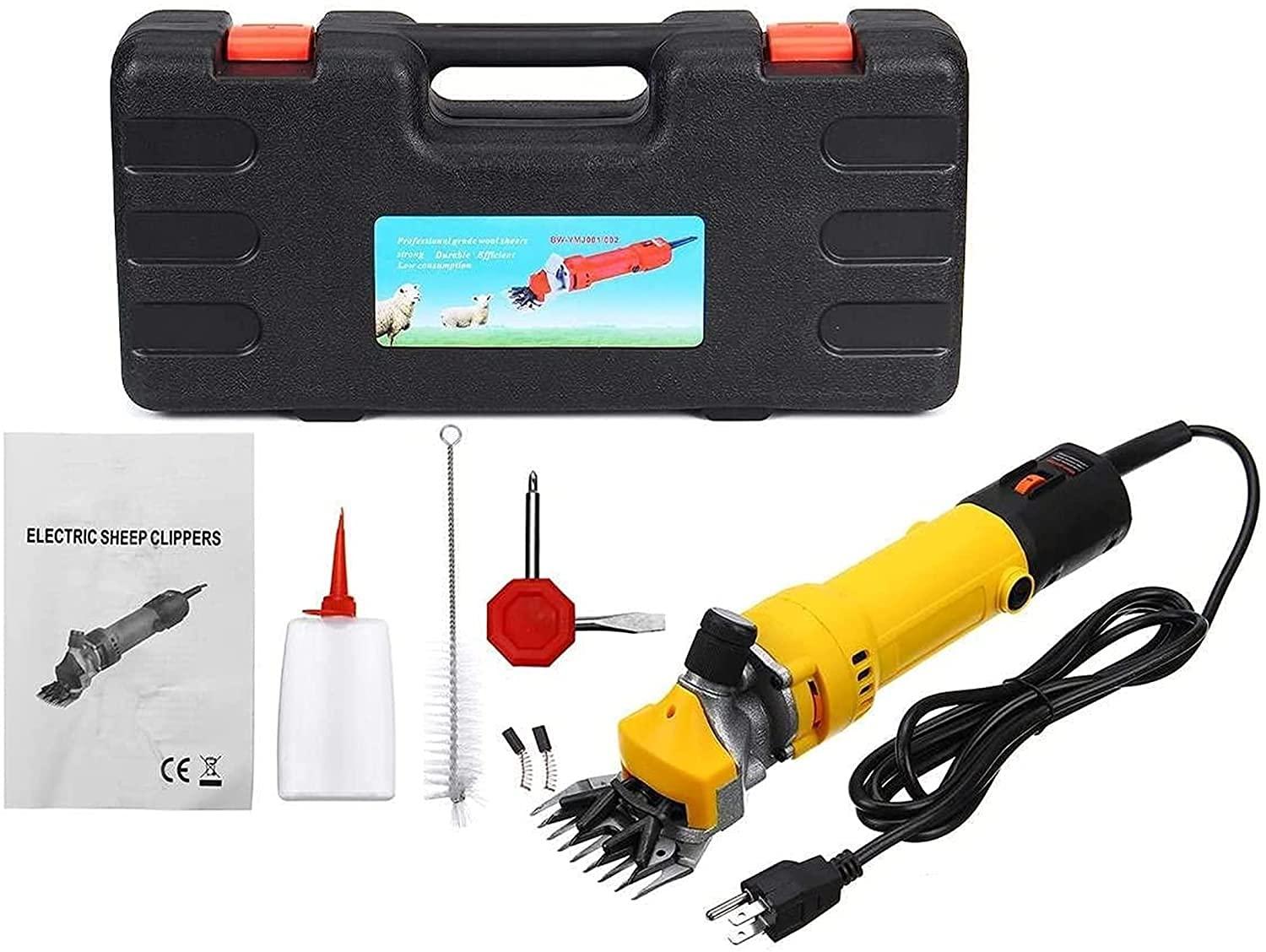 GagalU GagalU Portable 1200W 110V/220V 6 Speed Speed Electric Sheep Goat Shearing Machine Clipper Farm Shears Cutter Wool Scissor Cut Machine Portable