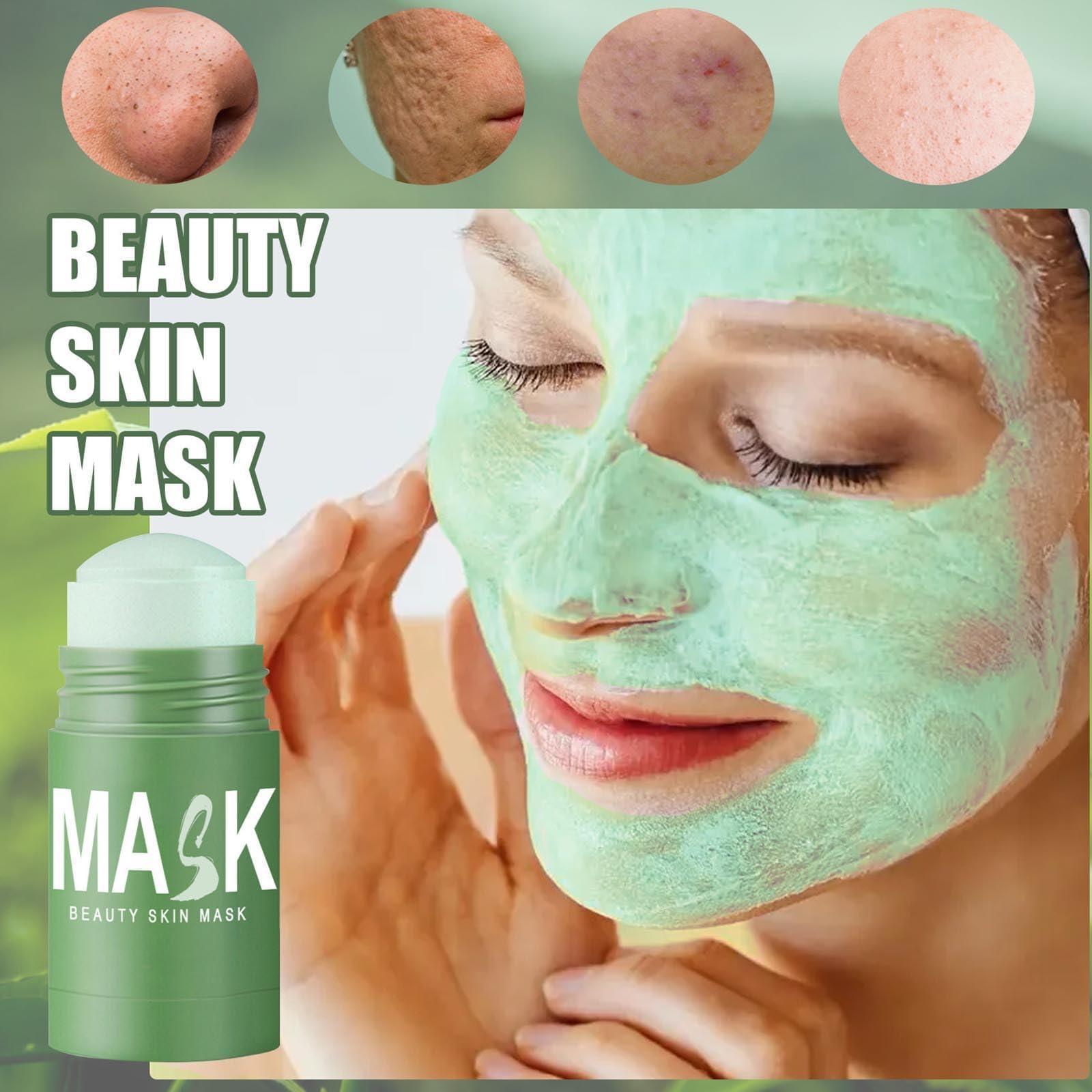 GEMSENG Oneews Green Tea Mask Stick, Green Tea Deep Cleanse Mask Blackhead Remover, Natural Green Tea Deep Cleanse Mask Stick, for All Kind Skin Type (1 PCS)
