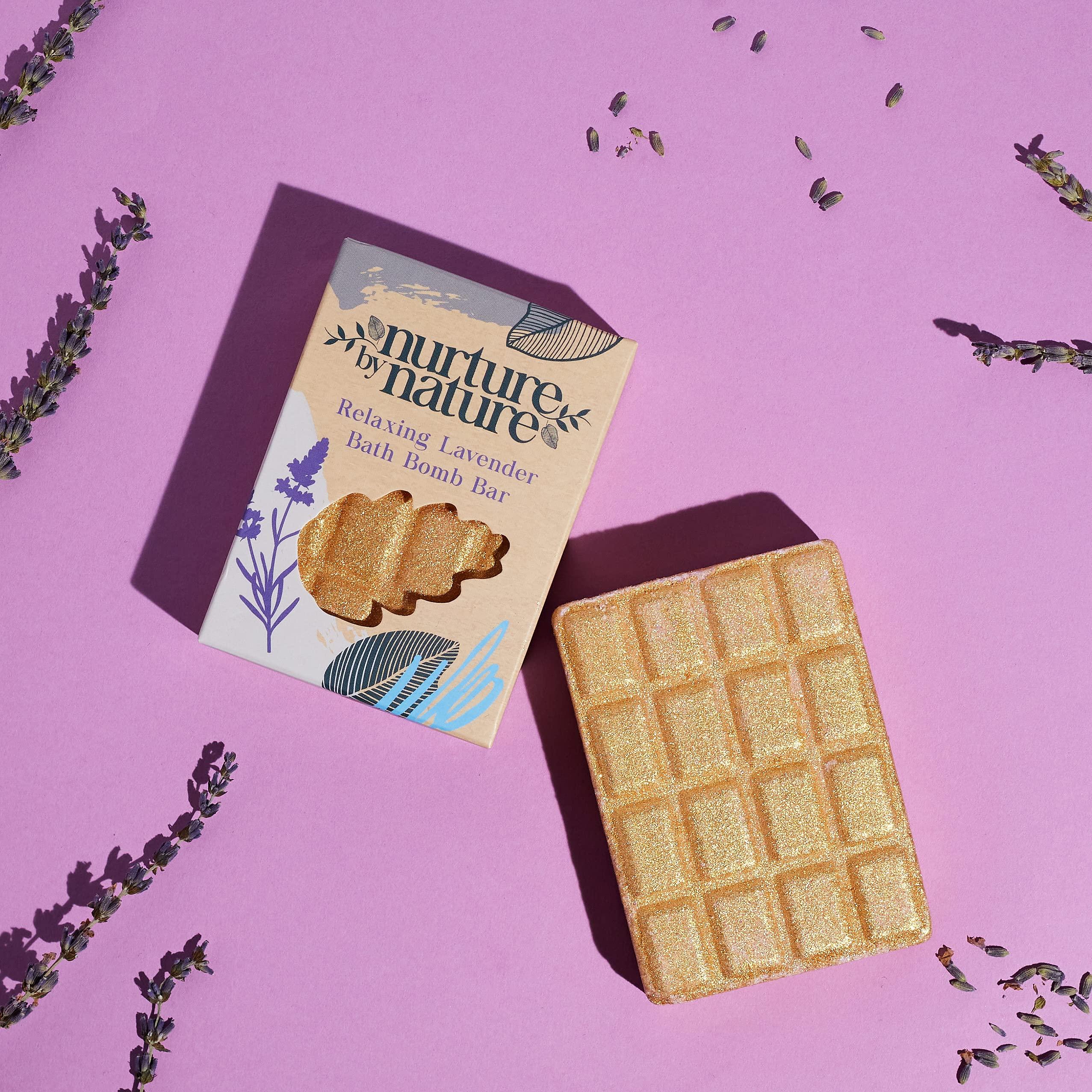 Nurture by Nature Botanicals Nurture by Nature RELAX & CALM Spa Kit, Spa Gift Baskets For Women - Complete Bath Sets for Women Gift - Lavender Pillow Mist, Bath Salts, Soap, Bath Bomb, Candle, Body Scrub - Self Care Gift Basket