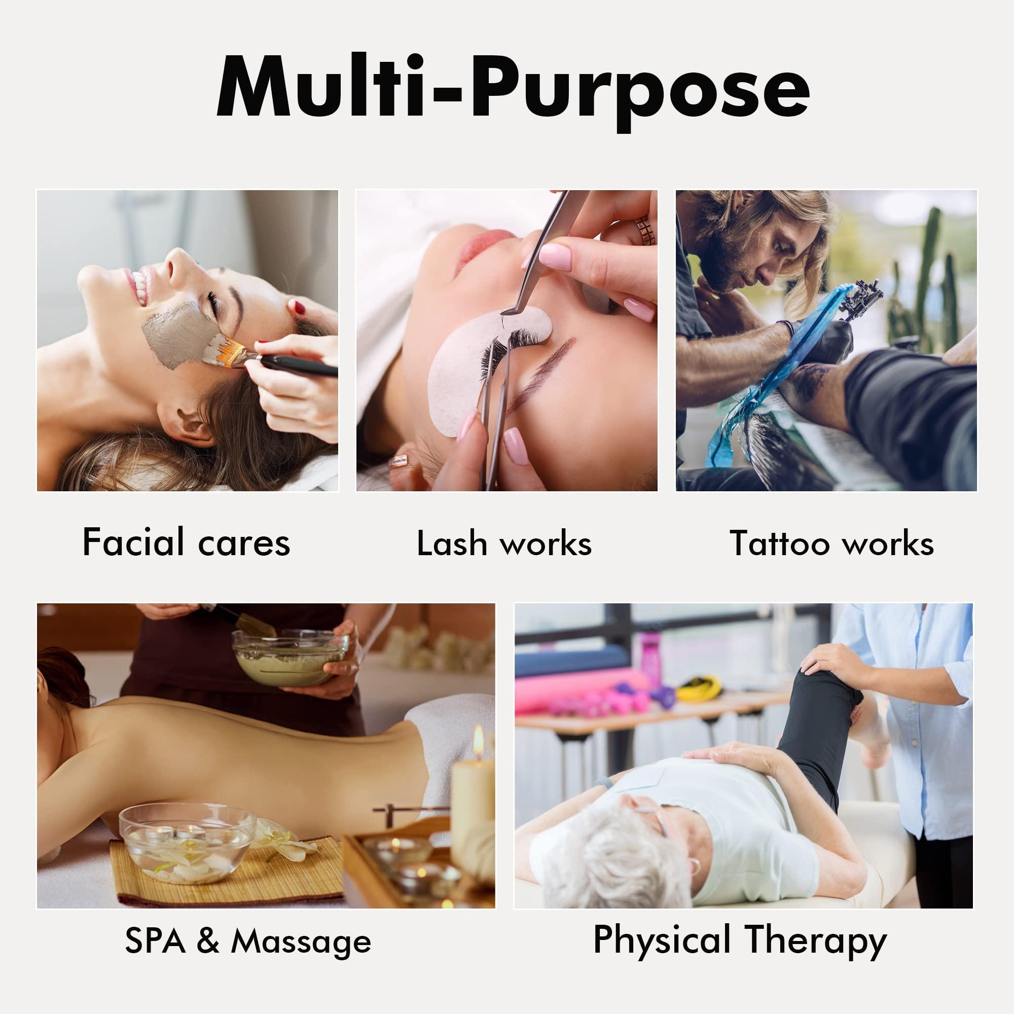 Prilinex Prilinex Portable Folding Massage Table - 2 Sections Massage Bed Spa Table with Carrying Bag, Face Cradle, Armrest & Hand Pallet - Easy Set Up, Lightweight, Height Adjustable 24" to 33" Pink