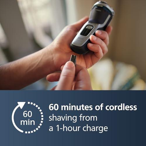 Philips Norelco Philips Norelco Shaver 3900, Rechargeable Wet & Dry Electric Shaver with Pop-up Trimmer, Charging Stand, Travel Storage Pouch, Protective Cap, Space Gray, S3341/92