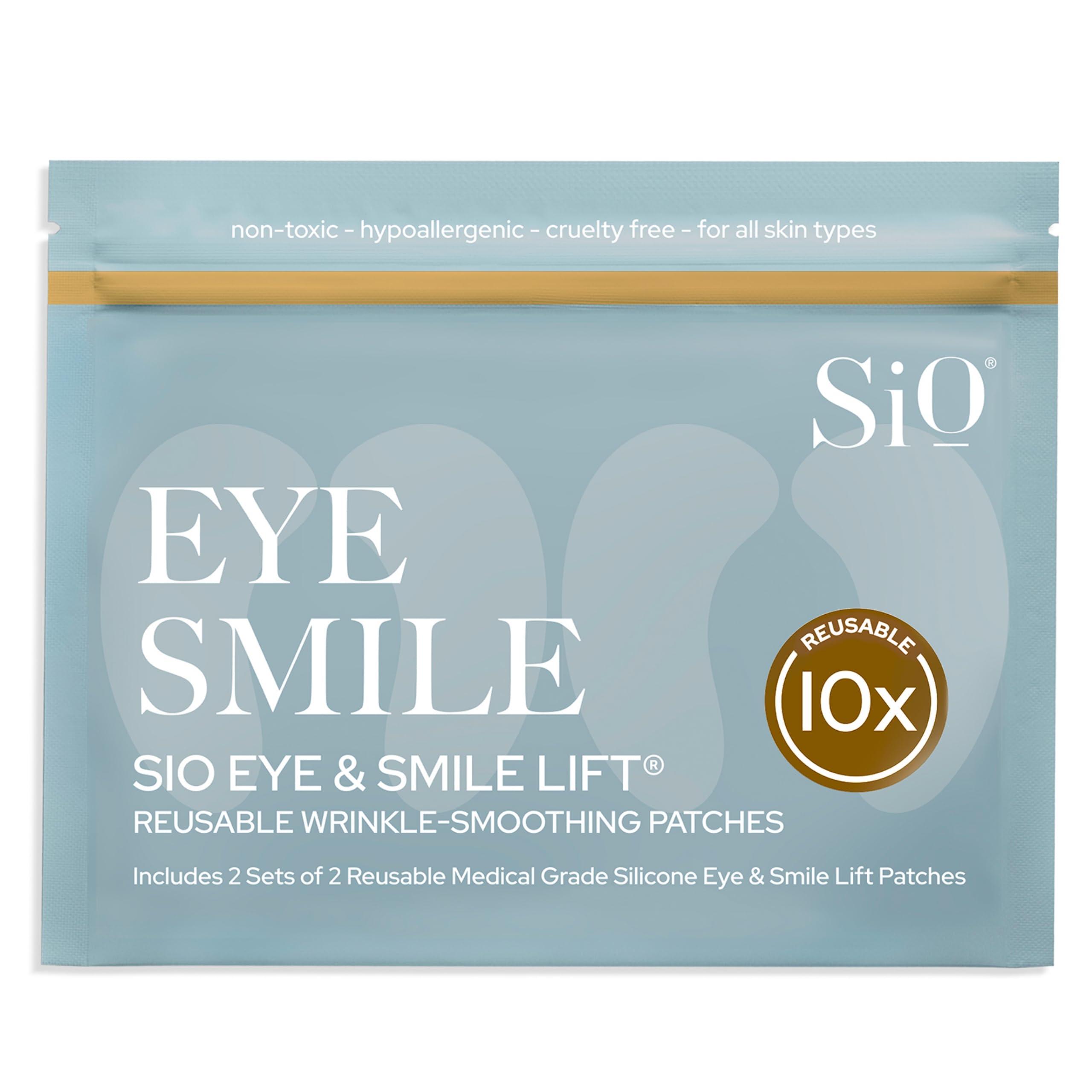 SiO SiO Beauty Eye and Smile Lift Anti-Wrinkle Patches 4 Week Supply - Overnight Under Eye Mask Pads For Dark Circles - Silicone Skin Treatment For Wrinkles