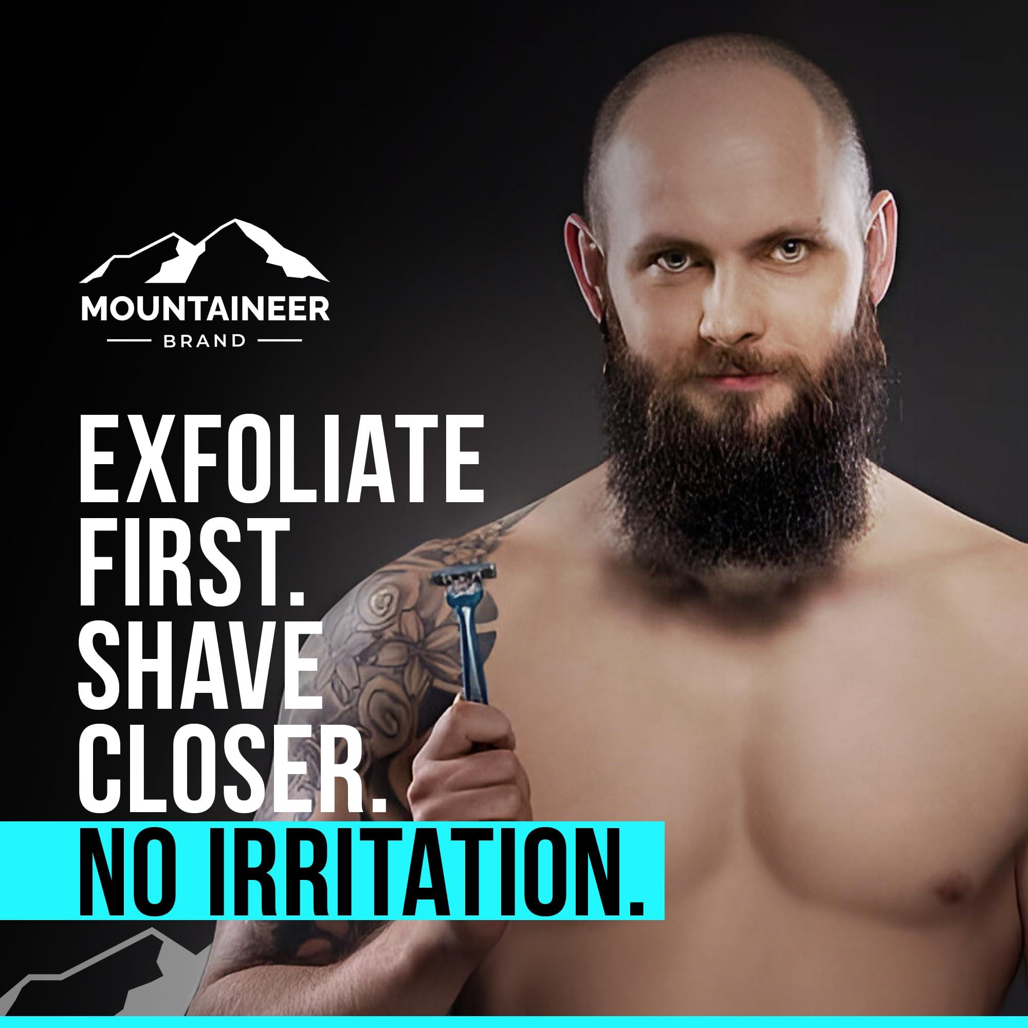 Mountaineer Brand, 100% Natural Always Mountaineer Brand Bald Head Care Gifts For Bald Men | All Natural 3 Step Daily Skin Care for Healthy Scalp & Face | Exfoliate Scrub | Cleanse Wash | Shine Away PH Balance