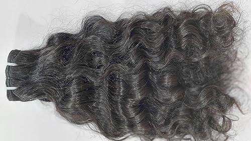 Generic Raw Indian Curly Human Hair Extensions - Natural Black Curly Remy human hair extensions (16 Inch)