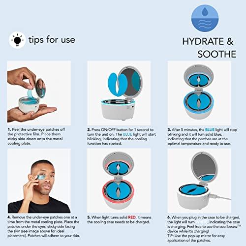 Conair skn by conair Cool Beanz Reusable Under Eye Patches, Rechargeable Cooling Eye Mask to Reduce Dark Circles and Puffiness, and Refresh Tired Eyes