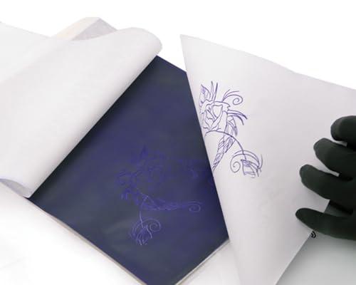 XTREME Atsui Tattoo Stencil Paper - Available in 20pcs Sheets, 100pcs Sheets, & 100 Feet Roll - Use by Hand or Stencil Machine - New and Improved Formula (A4 Roll)