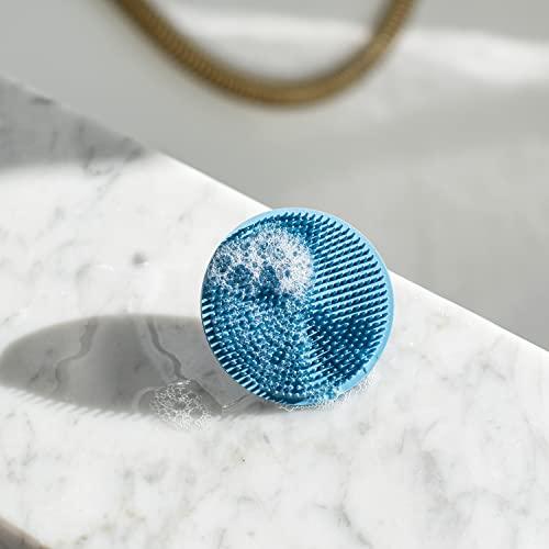 Boie USA Boie USA Face Scrubber - Handheld Facial Tool, Deep Cleansing Exfoliating Facial Brush. Fights Acne with Gentle, Silicone-Like Bristles, Long Lasting, & Hypoallergenic (Blue)