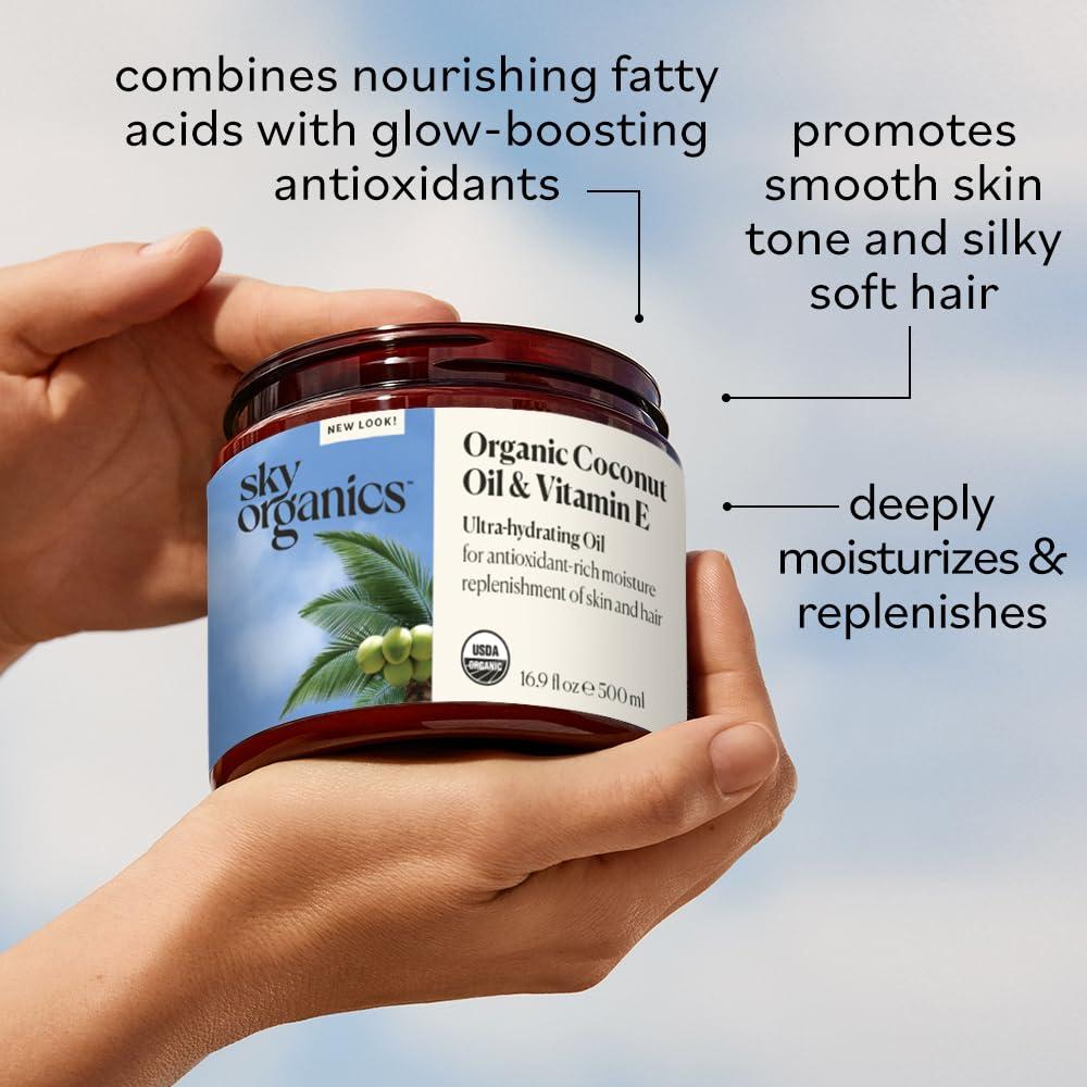 Sky Organics Sky Organics Coconut Oil and Vitamin E & Castor Oil Eyelash Serum