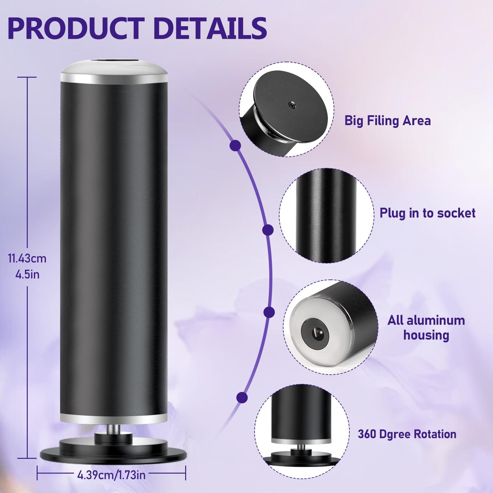 krofaue krofaue Electric Callus Remover - Electronic Foot File Grinder with Speed Controller and 60PCS Replacement Sandpaper Disk Professional Pedicure Tool for Men Women Feet Dry Dead Skin Black