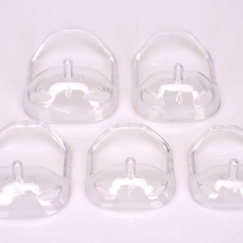 N\\A 5 Sizes Beard Shaping Tool Set - Goatee Shaver Template, Styling Guide for Precise Trimming, Shaping and Fashion Supplies for Men (Transparent)