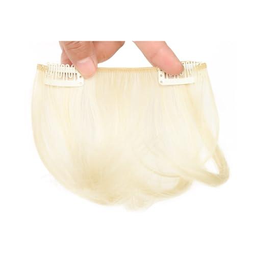 Meiverah Meiverah Fluffy Curly Bangs Hairpieces, Synthetic hair Natural False hairpiece For Women Clip In Bangs Fake Fringe (1 Piece Blonde)