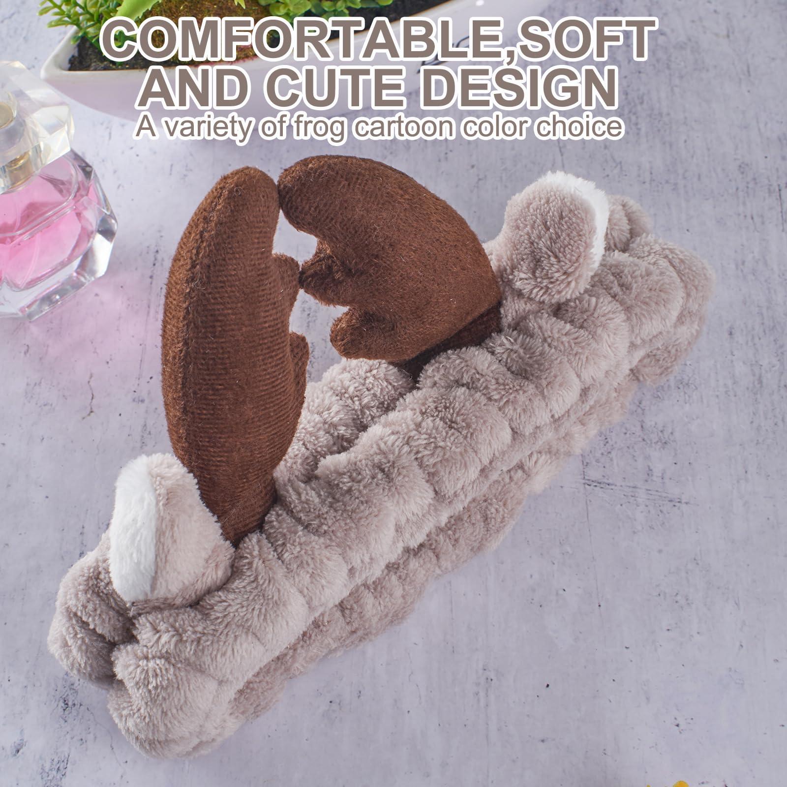 Jowmoy Jowmoy Cute Pink antlers Headband, Headband to Wash Face for Women Makeup Shower Spa Headband