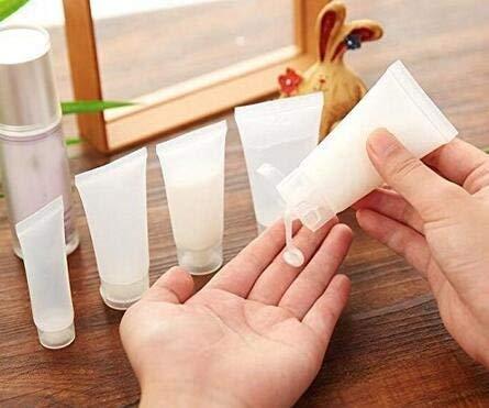 ericotry 20PCS Clear Empty Refillable Plastic Soft Tubes Cosmetic Sample Bottles Jars Makeup Travel Containers For Lip Balms Lip Gloss Shampoo Shower Gel Body Lotion (30ml)