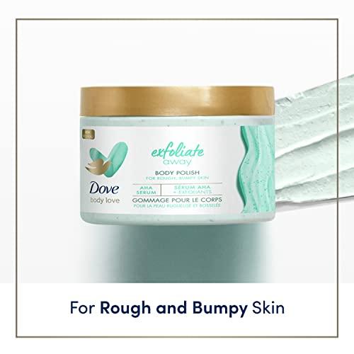 Dove Dove Body Love Body Polish Exfoliate Away 3 Count for Rough, Bumpy Skin Body Scrub with AHAs for Silky Smooth Skin 12 oz