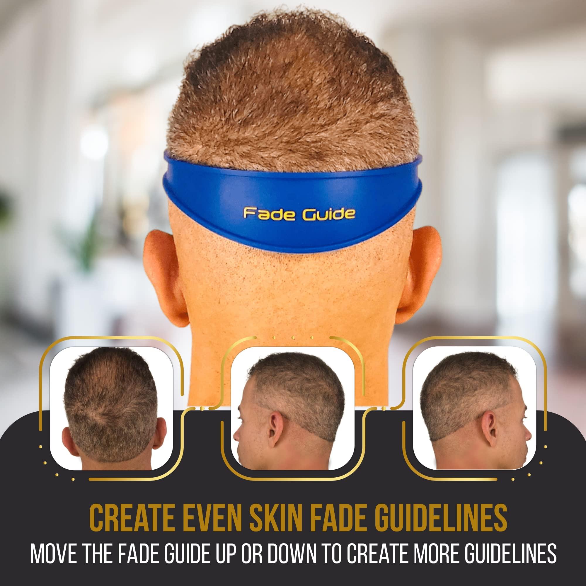 Fade Guide Fade Guide and Neckline Shaving Template | Curved Silicone Band | Great for Creating Skin Fade Guidelines for DIY Haircuts | Fade Haircut Guide for Hair Clippers